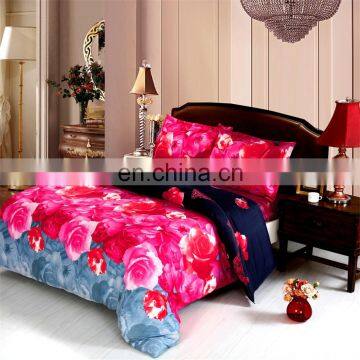 3D Flowers Bedding Set Reactive Printing 100% Polyester Duvet Cover Set With photo-3