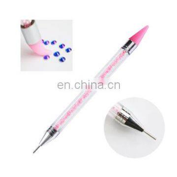 Dual Ended Silicone Nail Dotting Tool Nail Art Rhinestones Picker Pen for DIY Craft photo-2