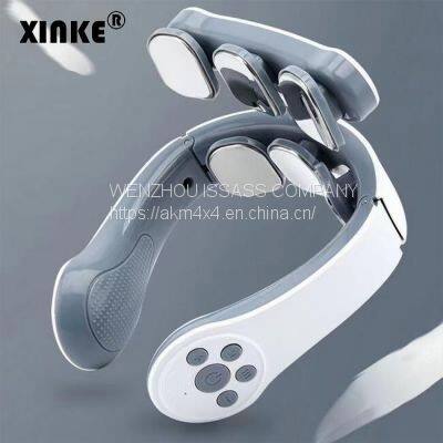 Intelligent Voice Call 3D Neck Massager Remote 2 Level Infrared Heating Pain Neck Care Massager