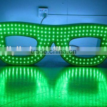 outdoor led screen CE & RoHS 128x32x10cm 50W two sides advertising led glasses screen