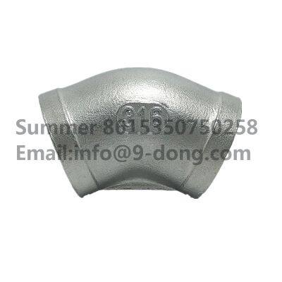 stainless steel pipe fitting 45 degree elbow female screwed