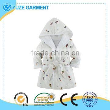 100% cotton Baby Hooded Bathrobe for 350 gsm