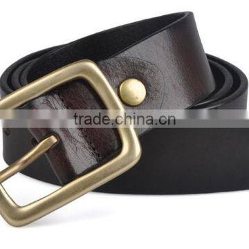 hot sale 38mm width man's full grain leather and split leather belt