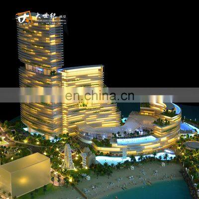 Hotel 3d model building abs plastic scale model