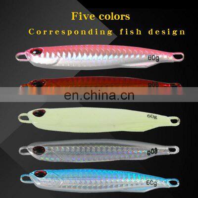 Hot Sale 40g /60g Slow Pitch Jig Fishing Lure Metal Squid Jigging Fishing Lures photo-4