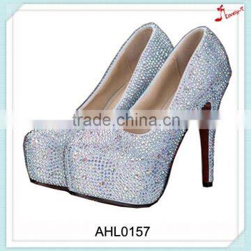 high heel sexy design ladies rhinestone dance party prom bridal wedding shoes