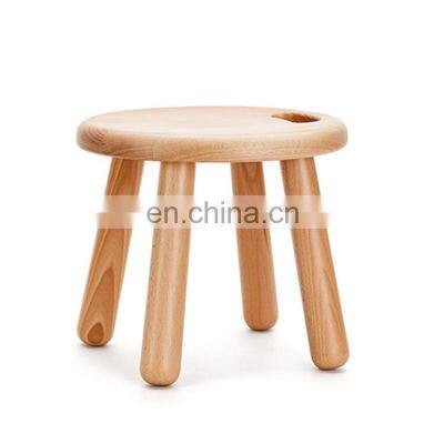 modern design small round wood stool for kitchen living room home decoration furniture stool