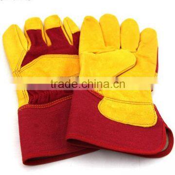 cow full-grain leather working gloves / safety leather gloves / cut resistant gloves