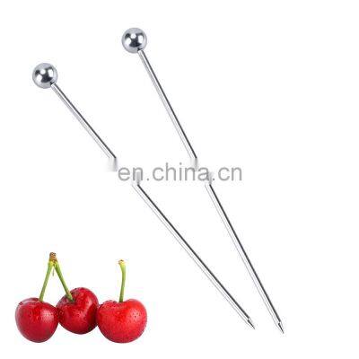 Food Services Stainless Steel Flat Metal Decorative Reusable Luxury Cocktail Picks photo-4