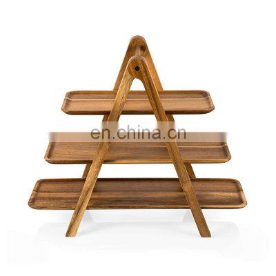 3-tier Wood Cake Stand Dessert Stand Cupcake Stand Tea Party Serving Platter