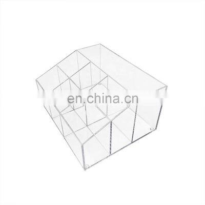 Clear Acrylic Desk Pen Organizer 7 Compartments Pencil Holder Desktop Acrylic Stationery Organizer for School Office photo-5