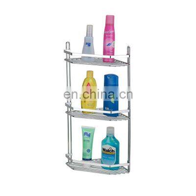 Reliable good quality 3L chrome plating corner shelves for bathroom