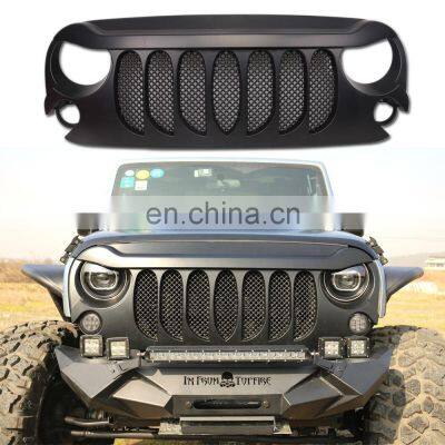 matte black car grills for jeep for wrangler 2007-2017 shanghai sanfu