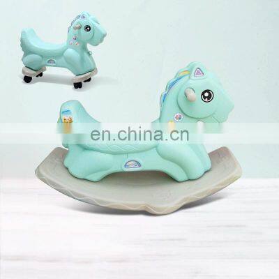 Factory Price Kindergarten Children Ride on Toys 2019 Popular Indoor 2 in 1 Plastic Rocking Horse for Kids photo-2
