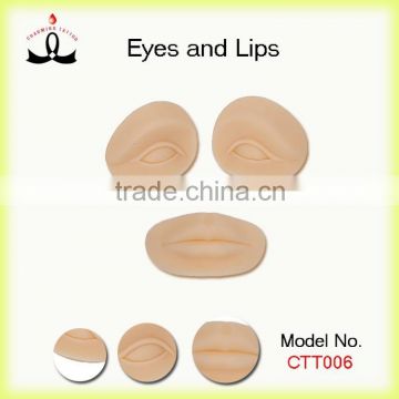 Natural Rubber tattoo practice synthetic skin For Eyes & Lips