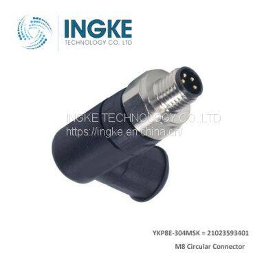 YKP8E-304MSK cross 21023593401 M8 Circular Connector Plug Male Screw