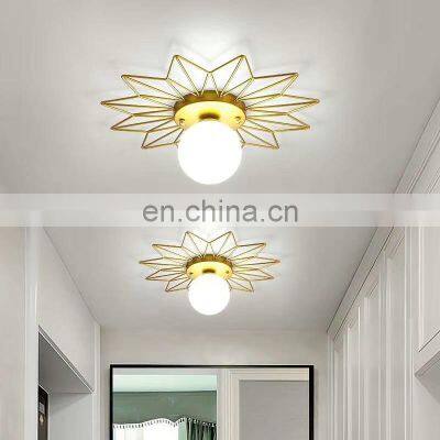 Sun Round Glass LED Ceiling Lamp for Bedroom Surface Mounted Round Modern Indoor Ceiling Light photo-4