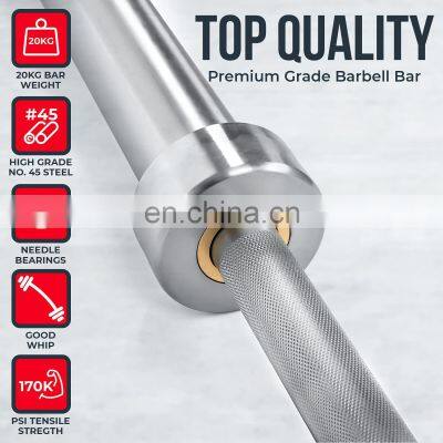 Gym Barra 45Lbs 7Ft Weight Lifting Black Power Pink 20Kg Bar 15Kg Weightlifting Weight Barbell Bar photo-2