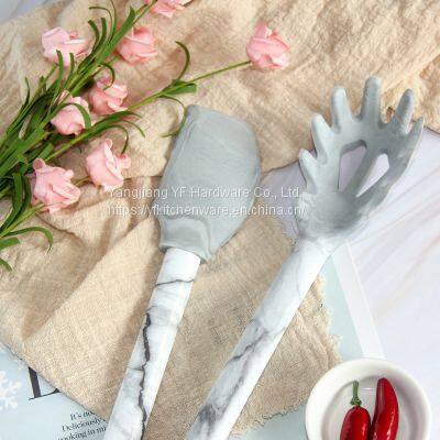 Kitchen Accessories Home and Kitchen Cookware Sets Kitchenware Cocina Silicone Kitchen Utensil Marble Cookware Set photo-5