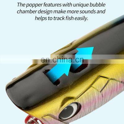 JOHNCOO Saltwater Fishing Lure 95mm 21g Topwater Hard Popper Lerrue Lure Popper photo-4