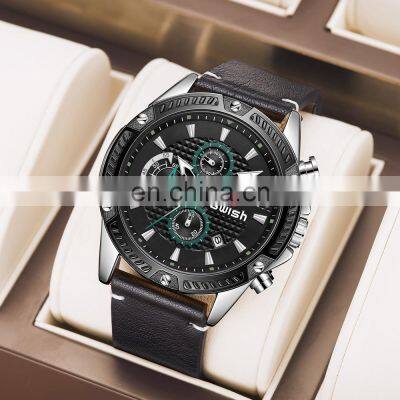 SWISH Casual Men's Wristwatches Luxury Brand Leather Sports Quartz Clock Luminous Military Watch Waterproof Relojes Hombre