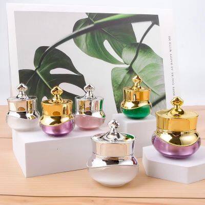 Acrylic Luxury Cream Jars Cosmetic Jars 10g 20g 50g Lids Glass Jar With Screw Top Lid High Quality photo-5