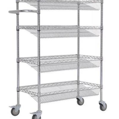 Adjustable 6 Tiers Chrome Metal Plant Storage Rack Wire Shelving
