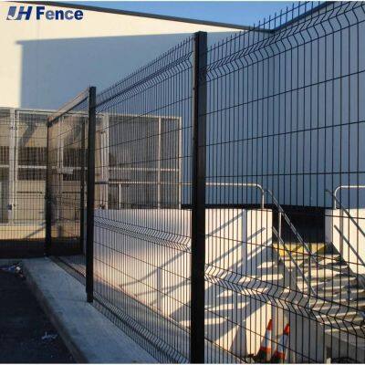 Paneles de valla para casas, malla de alambre recubierta de pintura verde a presión, cercas 3D