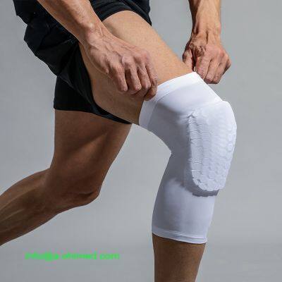 Баскетбольные коленки с сотчатой структурой, антиударные рукава для сжатия ног, спортивные рукава для борьбы