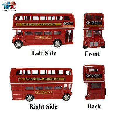 XINYU London Bus Diecast Cars 1:36 Scale Model Metal Vehicle Toys photo-5