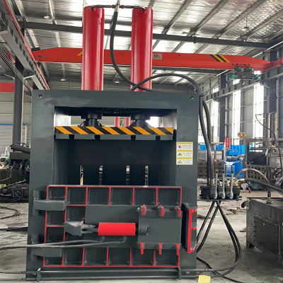 Вертикальный гидравлический упаковщик. Упаковщик для макулатуры. Гидравлический упаковщик для текстильных отходов для пунктов переработки