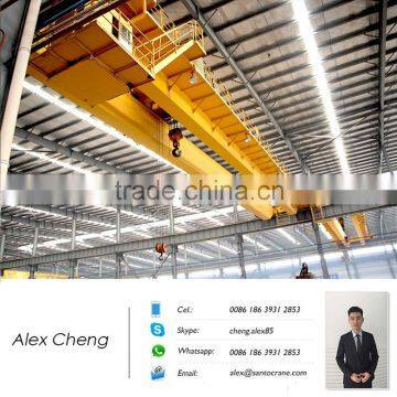 CE Certificated Comfortable Cabin and Remote Control 50 Ton Electric Trolley Double Girder Overhead Traveling Crane for Sale