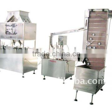 Automatic bottle filling and capping machine