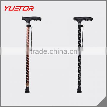 With LED aluminum alloy anti shock elderly walking stick