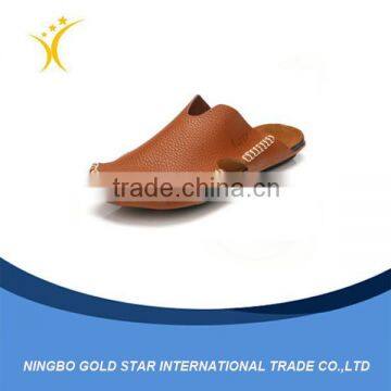 Wholesale comfortable new design leather slipper