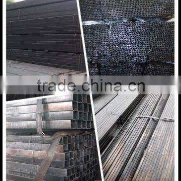 black annealed square steel pipes/tubes furniture pipes price