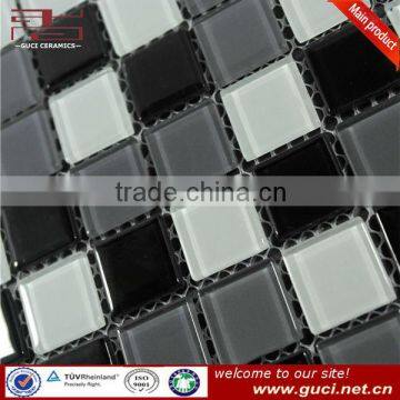 hot sale black white and grey color glass mosaic