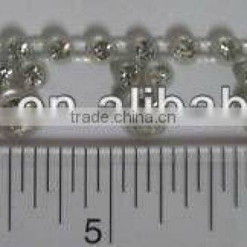 Rhinestone Trimming Sew on with Plastic cup base