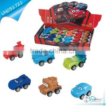 Vinyl Mni Small Cartoon Pull Back Action Toy Car