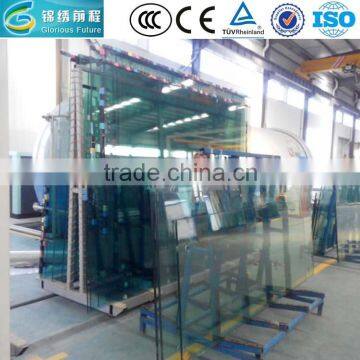 Clear float pvb tempered laminated glass