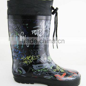 Funky print kid's wellington boots