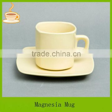 ceramic coffee mug for biscuit with saucer, LJ-173