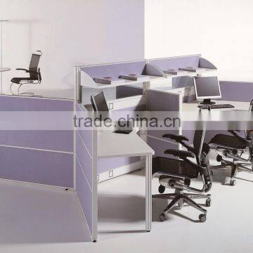 Movable wooden 4 people office desk partition office workstation (SZ-WST666)