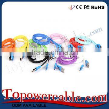 Flat Noodle Smile Face Design Mobile Usb 3.0 Easy Transfer Charging Cables Wires photo-6