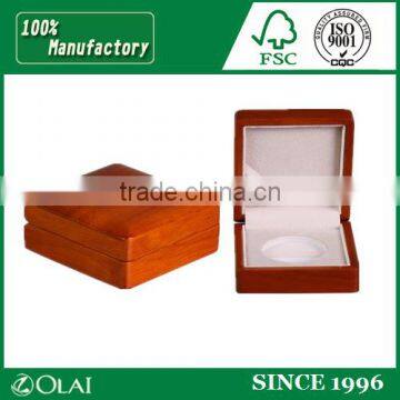 high quality wooden medal coin packaging box with EVA insert