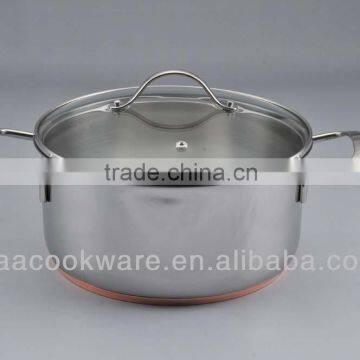 Casting Handle Copper Bottom Stainless Steel Casserole