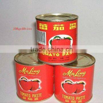 tomato paste brix28-30,425g*24tins