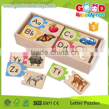 2015 New Products Top Quality Animal and Letters Matching Toy Colorful Wooden Toys Puzzle Wholesale                        
                                                Quality Choice