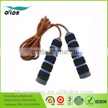 Leather,PP, PVC,Foam,Skipping Rope ,Big Promotion 2.8M Durable Leather Wire Rope Skip Skipping Adjustable Jump Rope Crossfit                        
                                                Quality Choice