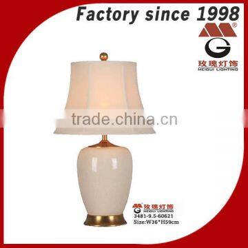 cream linen shade table lamps with ceramic base